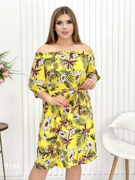 Dress Size plus staple daisy Yellow RH06