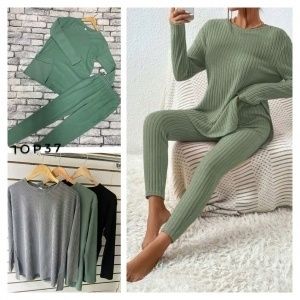 Suit noodle jacket and leggings olive OP37