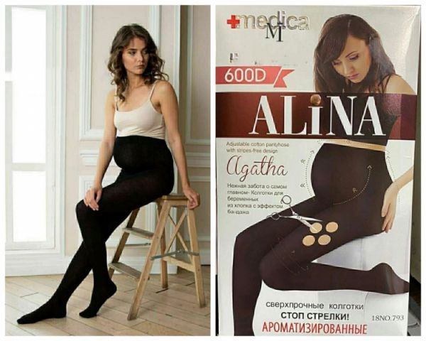 Cashmere tights with bandage effect ALINA