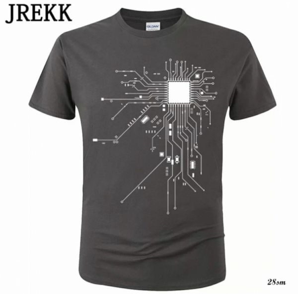 Men's T-shirt chip dark gray SM266