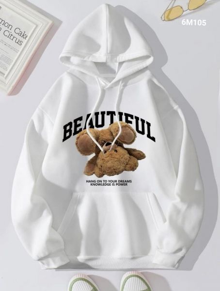 Sweatshirt with bear White M105 RX