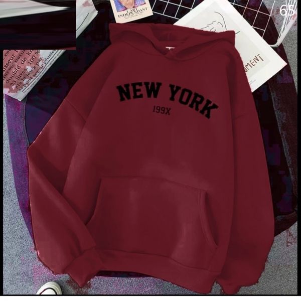 Sweatshirt NEW YORK insulated burgundy RX