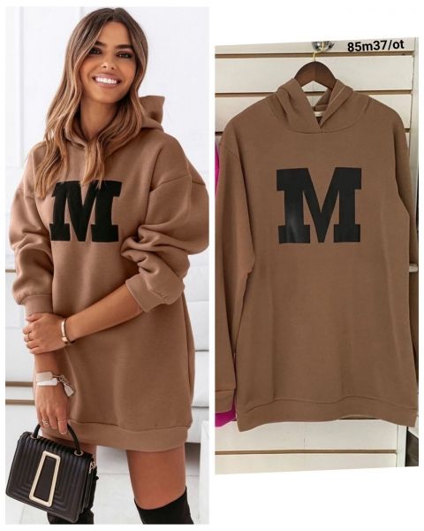 Tunic M with cappuccino hood M37