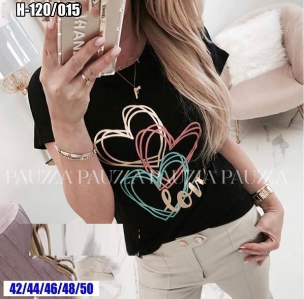 T-shirt heart LOVE black New price SV SN