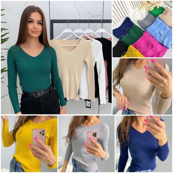 V-neck turtleneck 34163-175800 AN DUN ZI D31