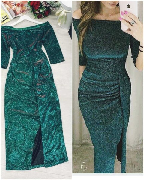 Lurex midi dress green BEK