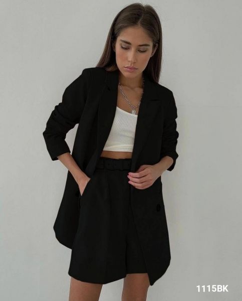 Classic suit with shorts Black BEK