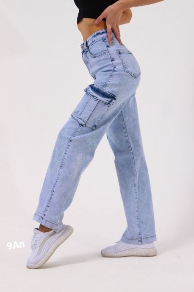 Tube jeans with hip pocket blue AN123