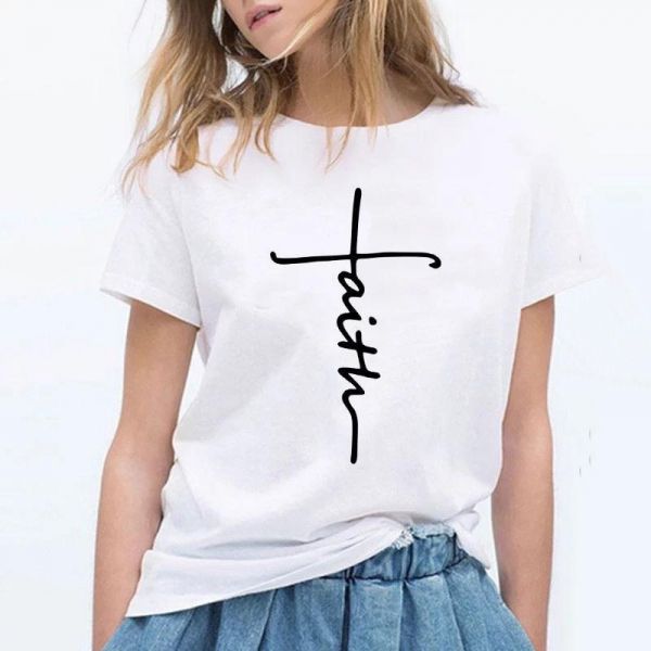 T-shirt Faith white New price IN