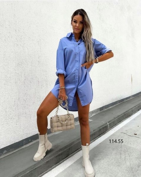 Tunic light blue O114