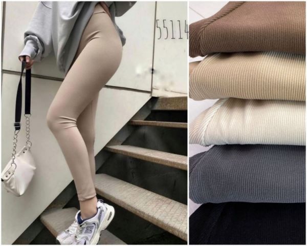 Tight leggings noodles beige O114