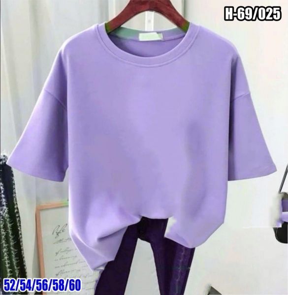 T-shirt Size Plus plain Lilac SV