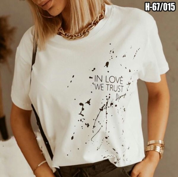 T-shirt IN LOVE WE TRUST White New price SV