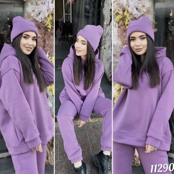 Insulated suit with hat lilac BEK