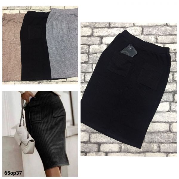 Noodle skirt with pockets black OP37