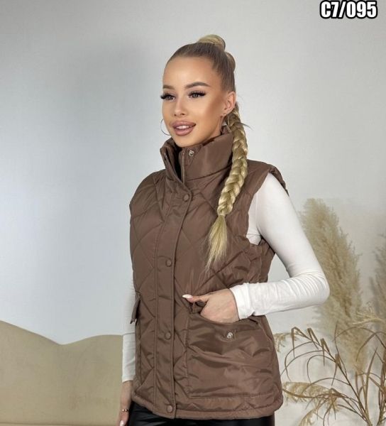 Quilted vest C7 chocolate SV