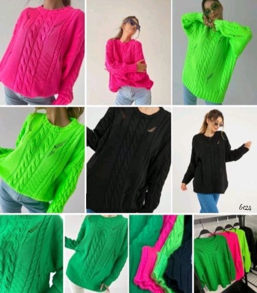 Knitted sweater braids T124