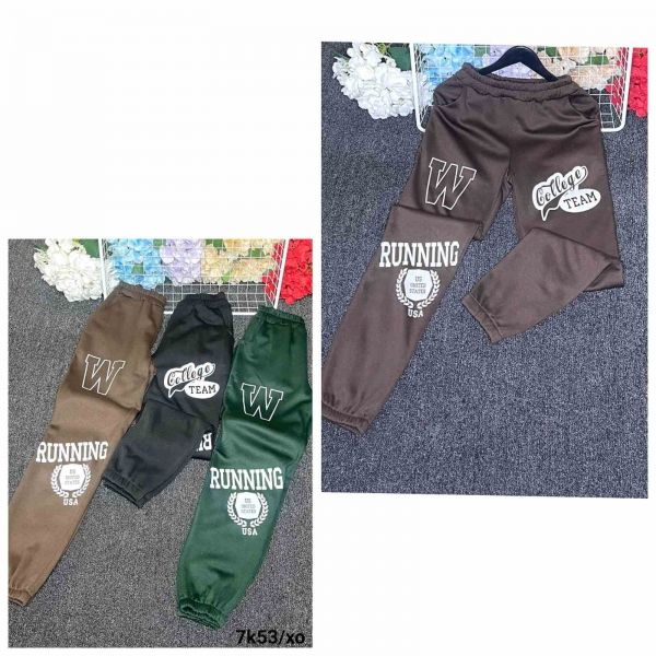 Pants Size Plus Running fleece chocolate K53