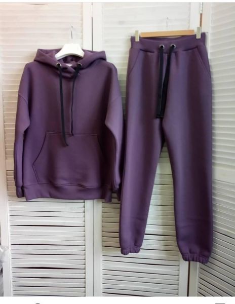 Suit with hood, insulated violet R754