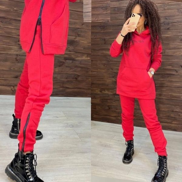 Suit with fleece FREE STYLE red RX