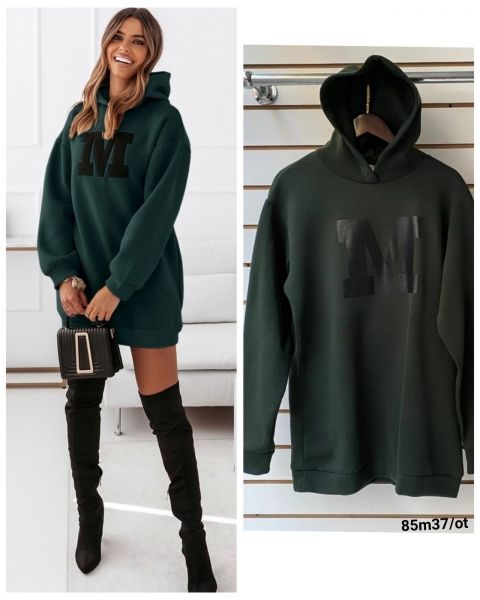 Tunic M with hood green M37