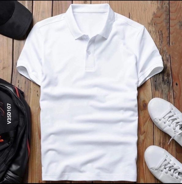 Men's polo shirt white VD107