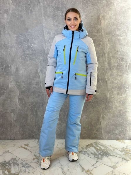 Ski membrane suit blue insert D268