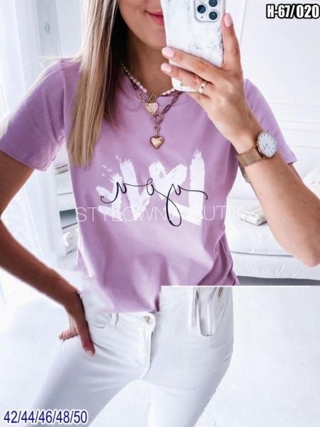 T-shirt love ugu lilac sv