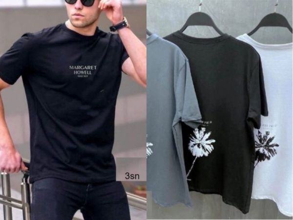 Men's T-shirt with Palm Tree black SN