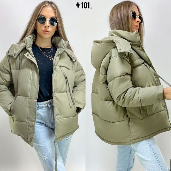 Jacket with hood 101 pistachio DIM