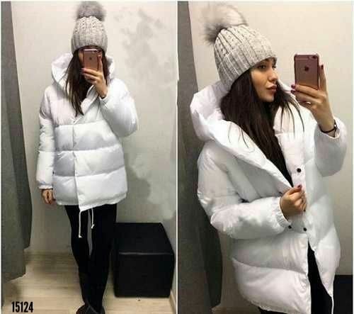 Marshmallow long jacket matte white ZI T124