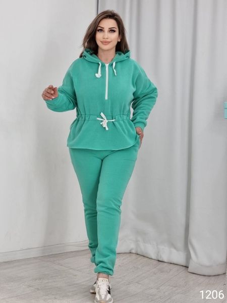 Insulated suit with belt turquoise RH06