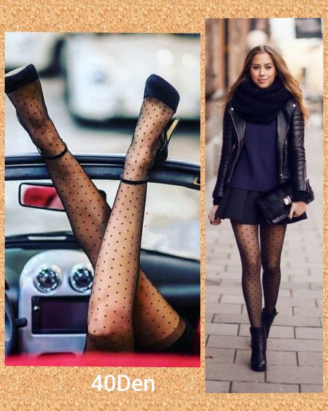 Tights with small polka dots 40Den_New price