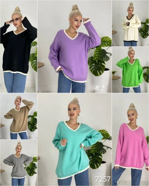 Zi Trim V-Neck Sweatshirt