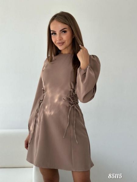 Barbie dress with lacing on the sides cappuccino K115