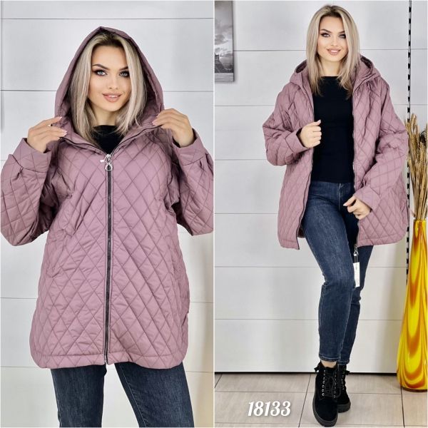 Quilted jacket Size plus powder A133