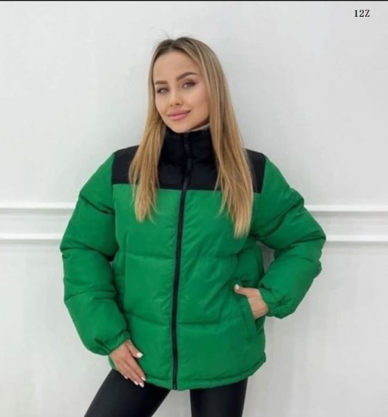 Two-tone jacket with black insert, green ZI