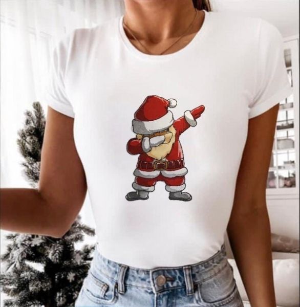 T-shirt New Year Hype Santa Claus white SV