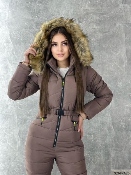 Bolognese overalls with cappuccino fur G268KA