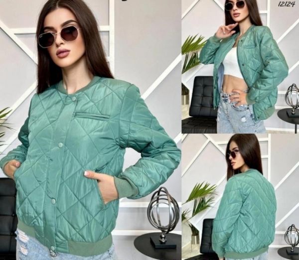 Quilted jacket pistachio T124