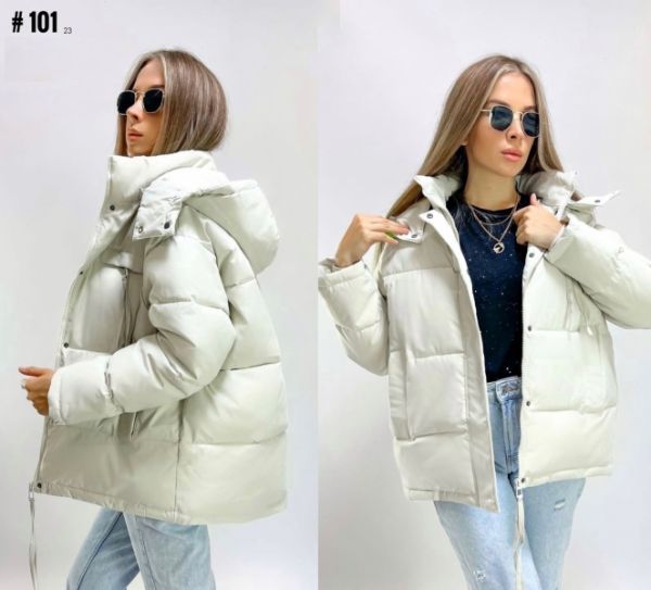 Jacket with hood 101 milky DIM