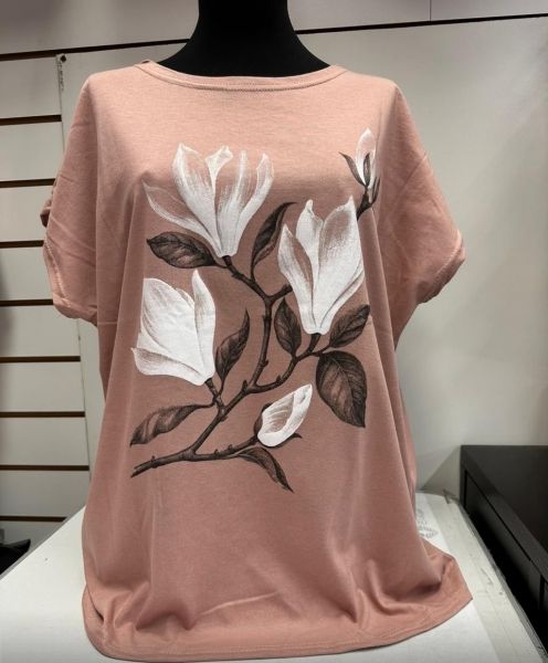 Loose T-shirt SIZE PLUS irises powder IN