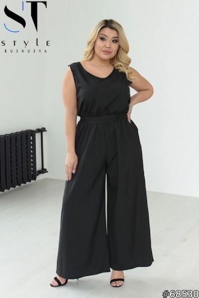 Soft overalls, plain SIZE PLUS black RH06