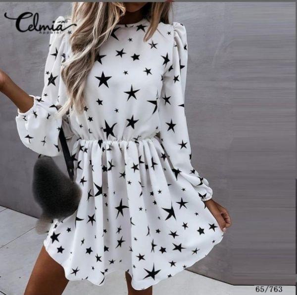 White star dress KH763