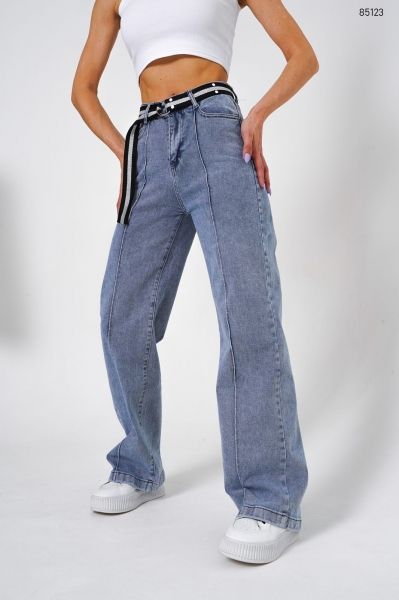 Tube jeans with front seams blue AN123