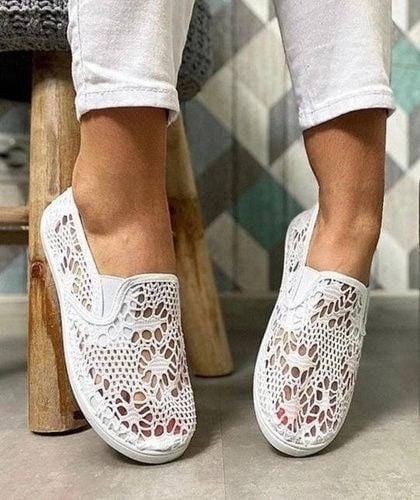 Mesh slip-ons 329-4 white N-OB