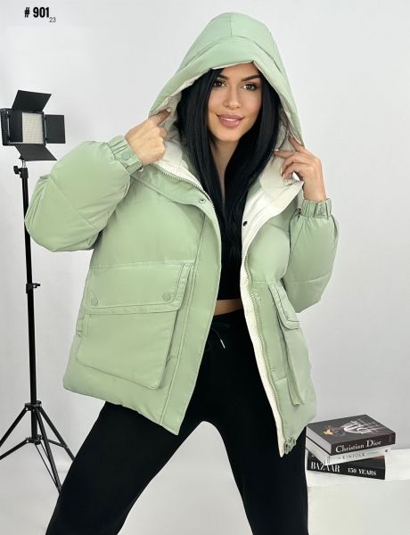 Jacket with hood 901 mint Dim50