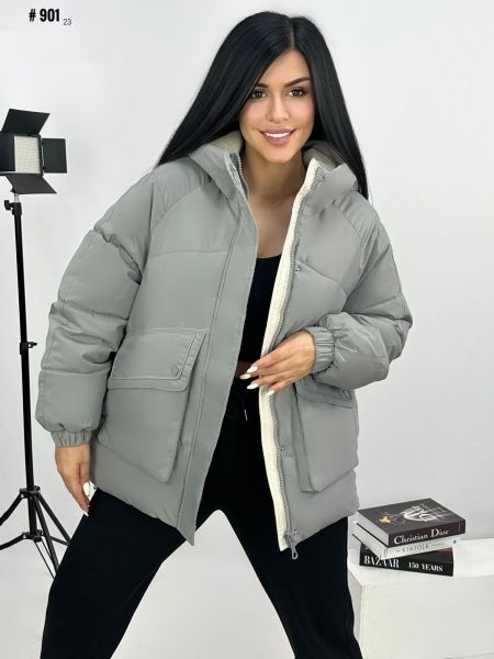 Jacket with hood 901 gray Dim50