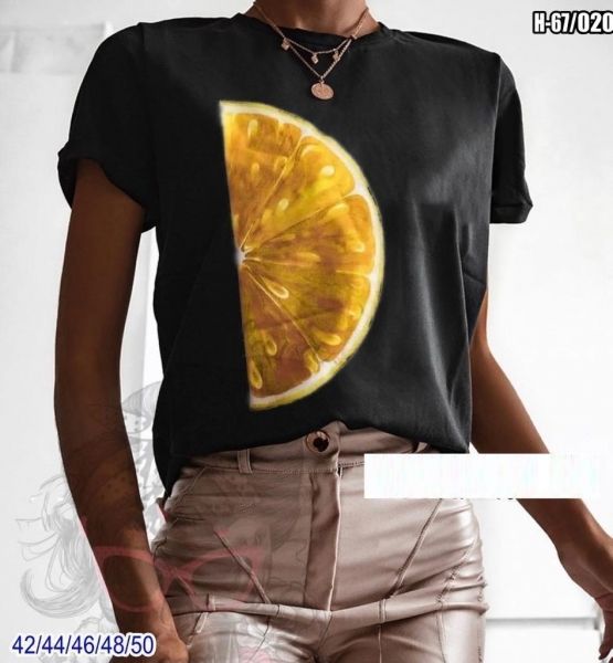 T-shirt lemon slice black SV